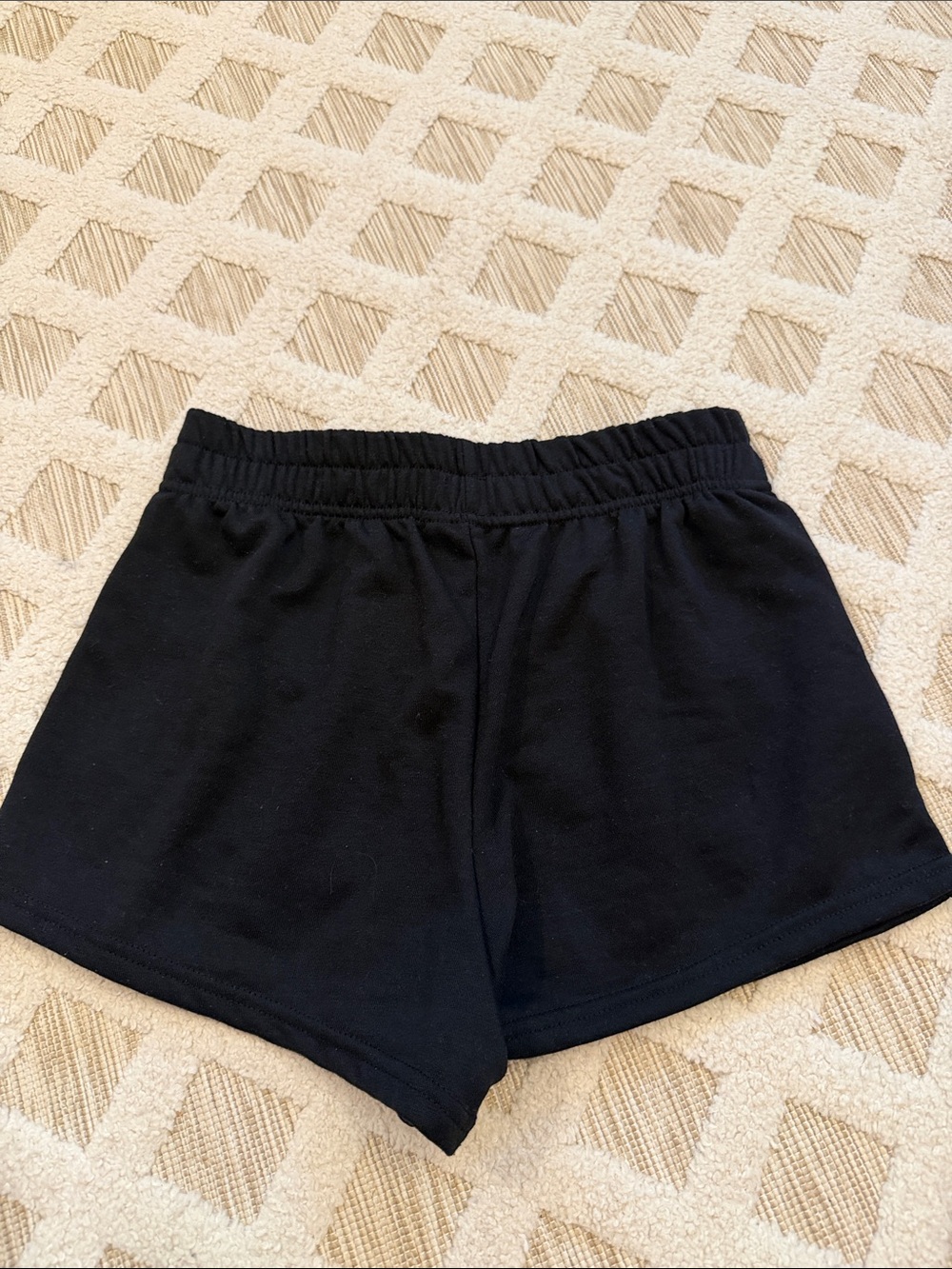 SHEIN Black Elastic-Waist Athletic Shorts